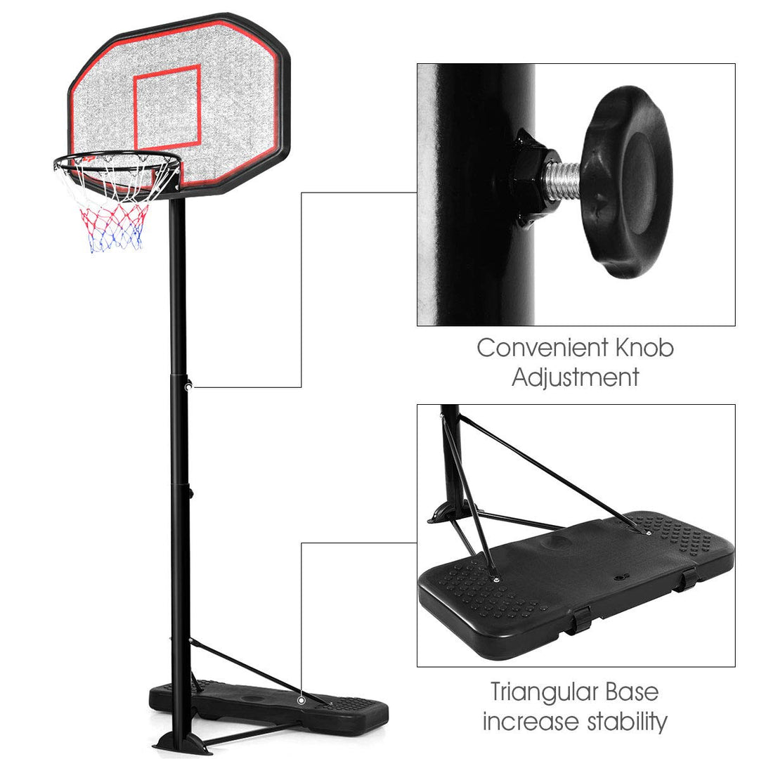Giantex Portable Basketball Hoop 10 Ft Indoor Outdoor Adjustable Height 6.5&