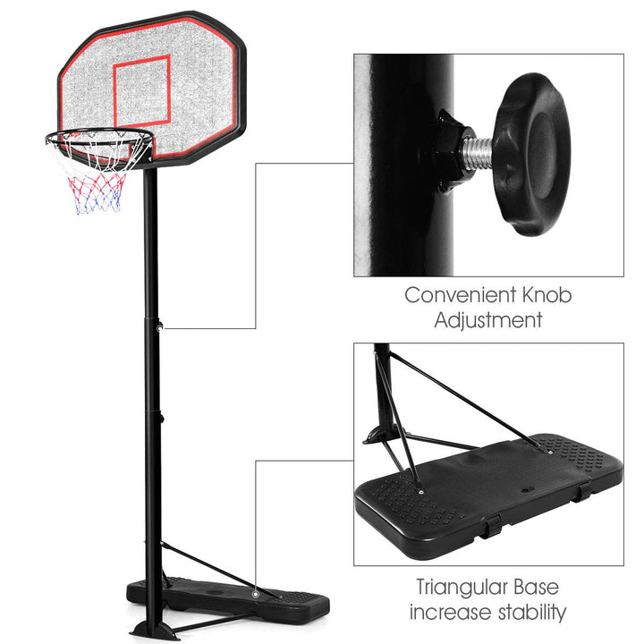 Giantex Portable Basketball Hoop 10 Ft Indoor Outdoor Adjustable Height 6.5&