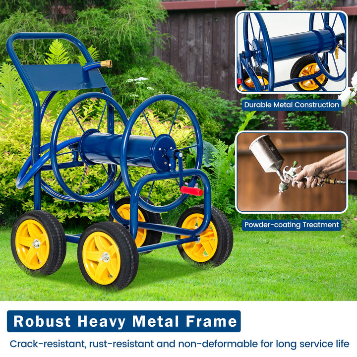 Giantex Garden Hose Reel Cart - Water Hose Cart with 4 Wheels &amp; Non-slip Grip