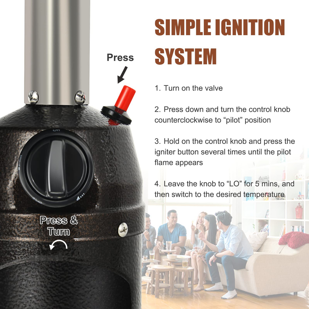 Giantex Portable Patio Tabletop Heater, 11,000 BTU Outdoor Propane Gas Table Top Heater