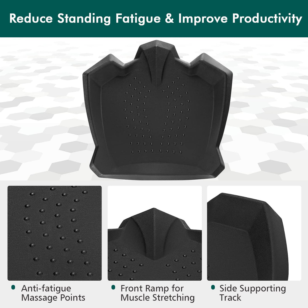Giantex Anti Fatigue Mat, Not-Flat Standing Mat w/ Foot Massage Points Diverse Terrain &amp; Beveled Edges