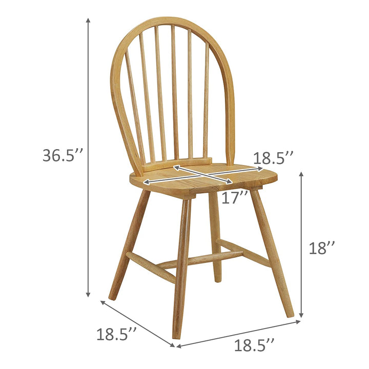 Set of 4 Windsor Chairs, Country Wood Chairs - Giantex