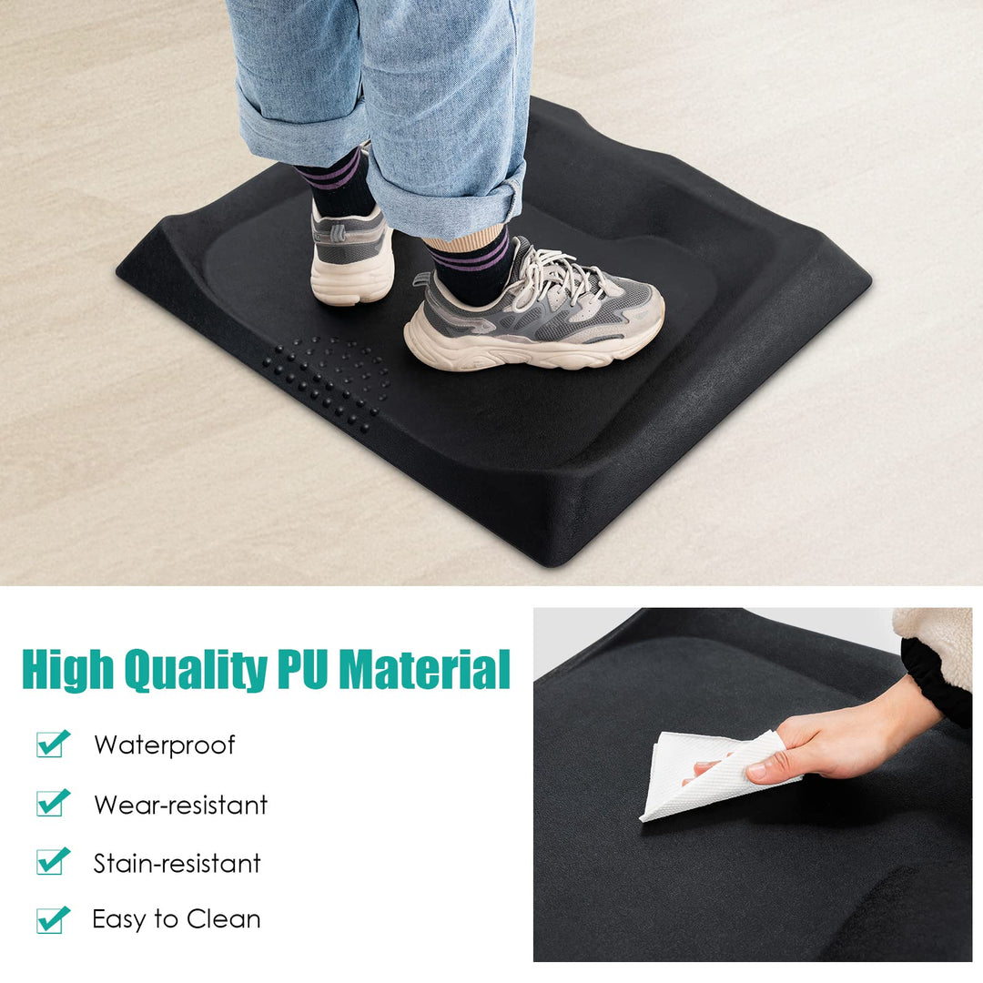 Giantex Anti Fatigue Mat, Standing Mat for Stand up Desk w/ Foot Massage Points Diverse Terrain &amp; Beveled Edges