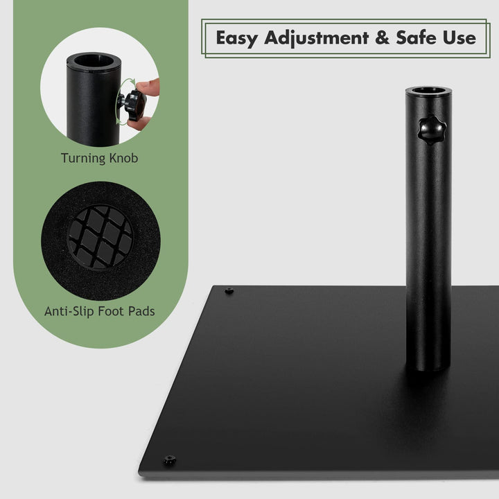 42lbs Patio Umbrella Base, Suitable for 1.6&