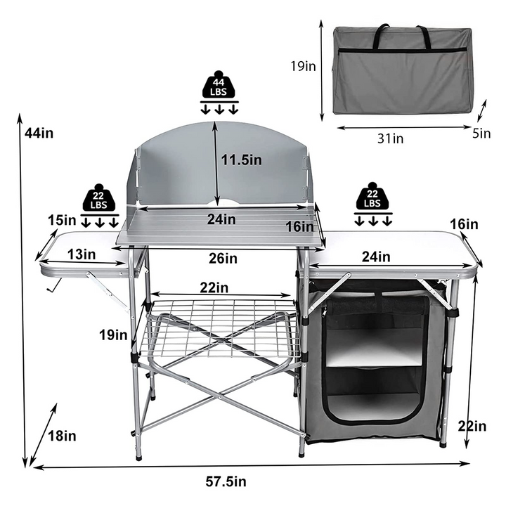 Giantex Folding Grill Table with 26&