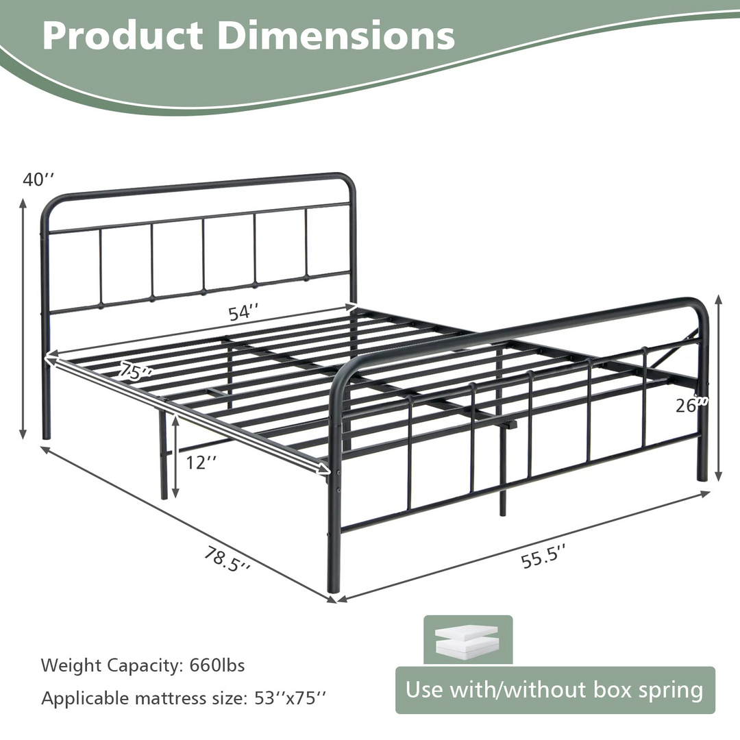Giantex Queen/Full Size Metal Bed Frame
