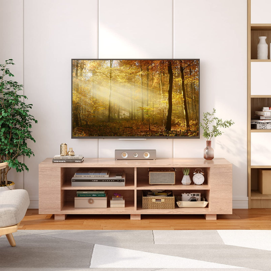Giantex TV Stand Entertainment Center - Farmhouse Television Table up to 65 Inches TVs, 7 Colors