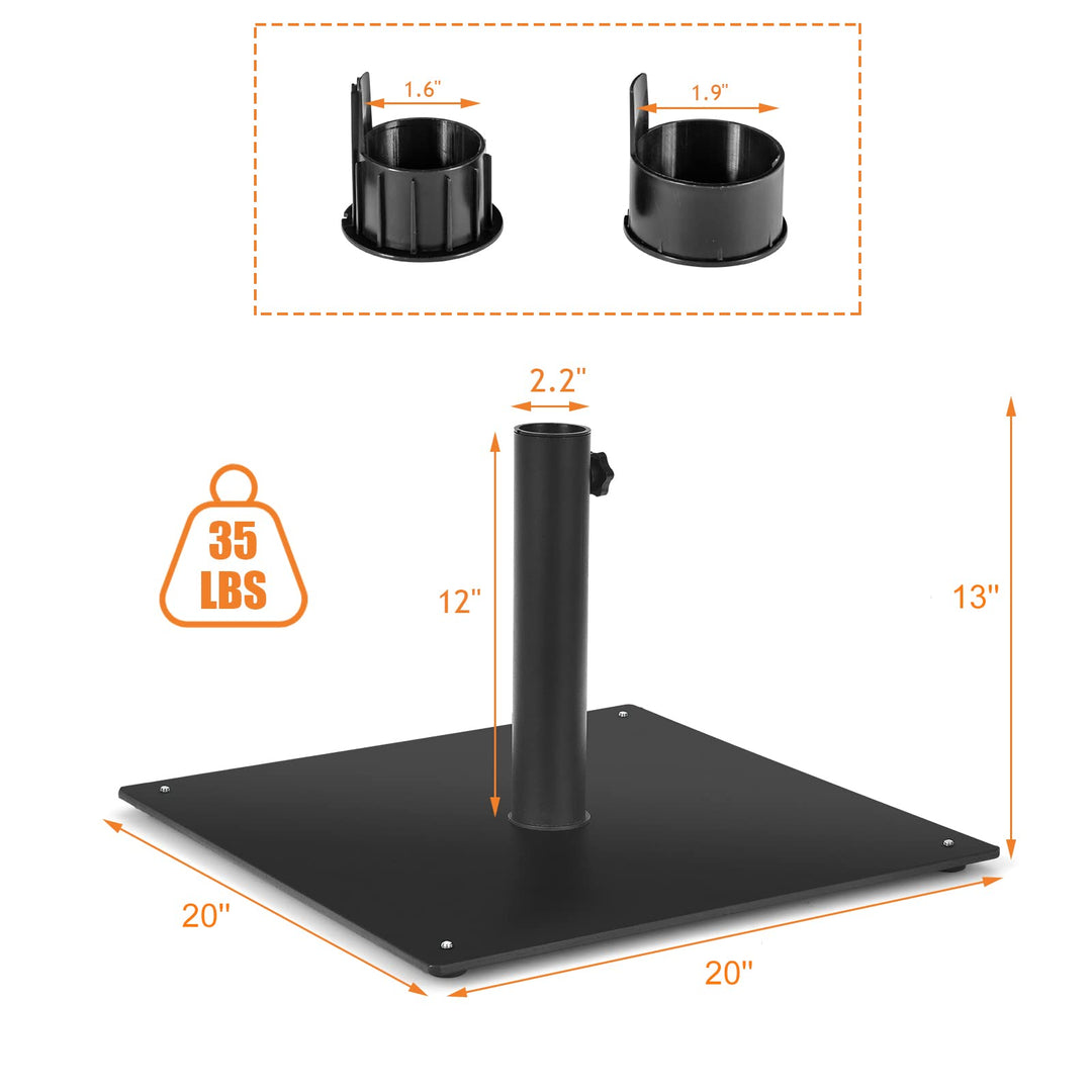 Giantex 35lbs Patio Umbrella Base, Suitable for 1.6&