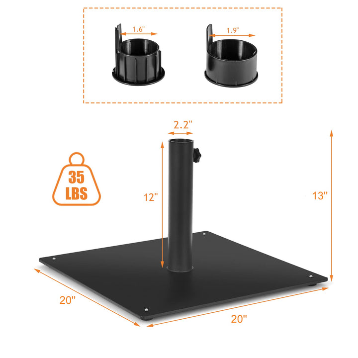Giantex 35lbs Patio Umbrella Base, Suitable for 1.6&