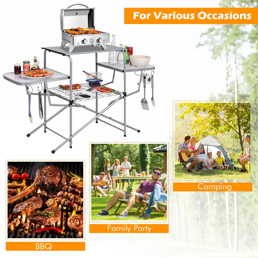 Giantex Folding Grill Table with 26&
