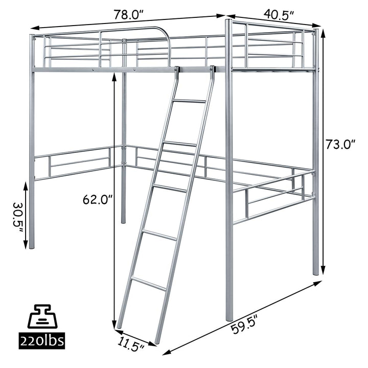 Giantex Heavy Duty Twin Loft Bed with Ladder
