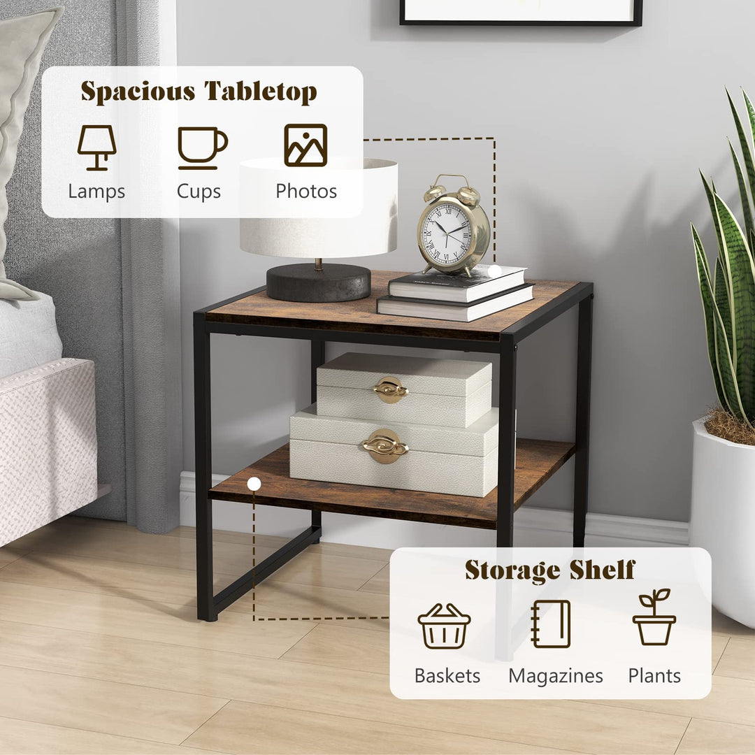 Giantex End Table Set of 2, Industrial 20" Side Table