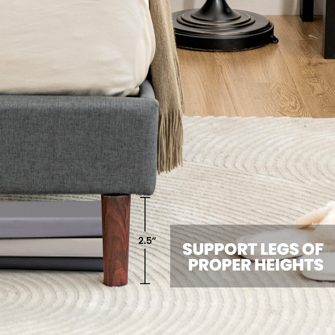 Upholstered Queen/Full Size Bed Frame w/ Adjustable Headboard, Crystal Tufted Soft Platform Bed Frame w/ Wooden Slats