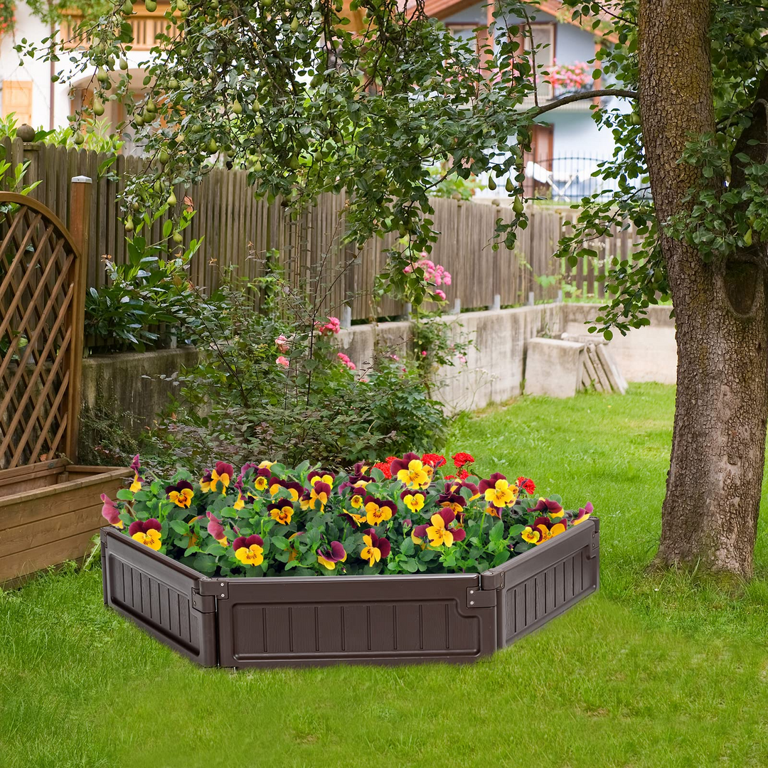 4x4 Ft Planter Raised Bed, Octagon Garden Bed for Vegetable Flower Succulents Fruits