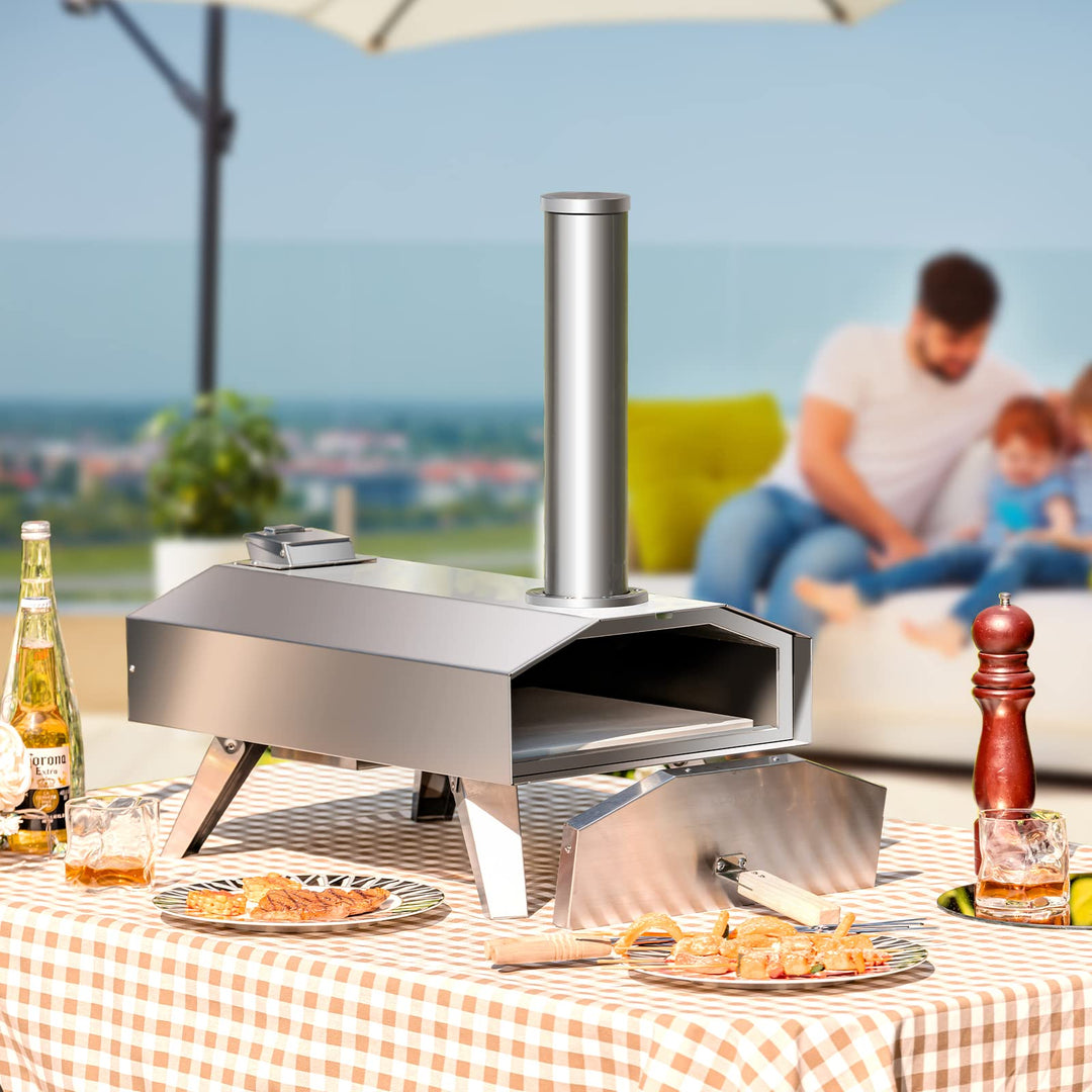 Giantex Outdoor Pizza Oven with 12&