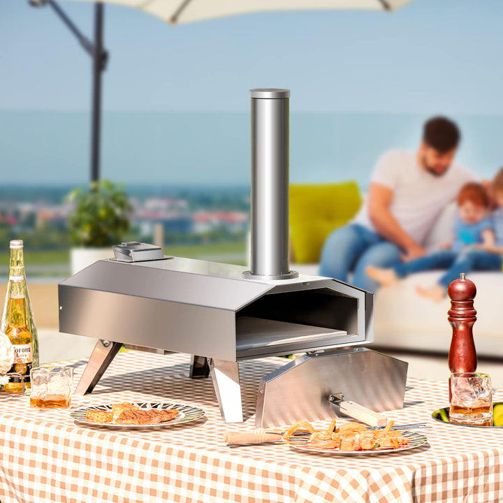 Giantex Outdoor Pizza Oven with 12&