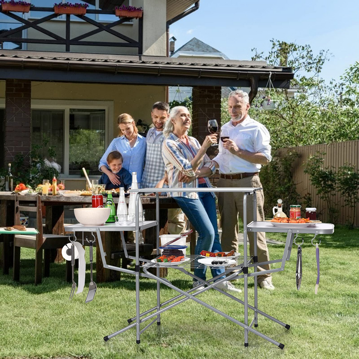 Giantex Folding Grill Table with 26&