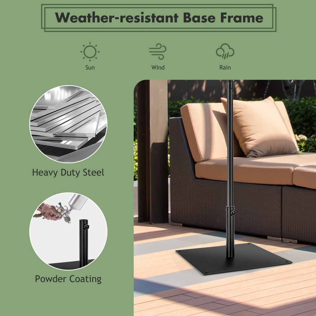 42lbs Patio Umbrella Base, Suitable for 1.6&