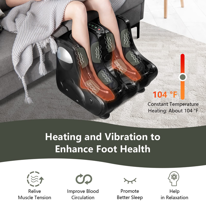 Giantex Electric Foot and Calf Massager - Shiatsu Foot Massager Calf Massager