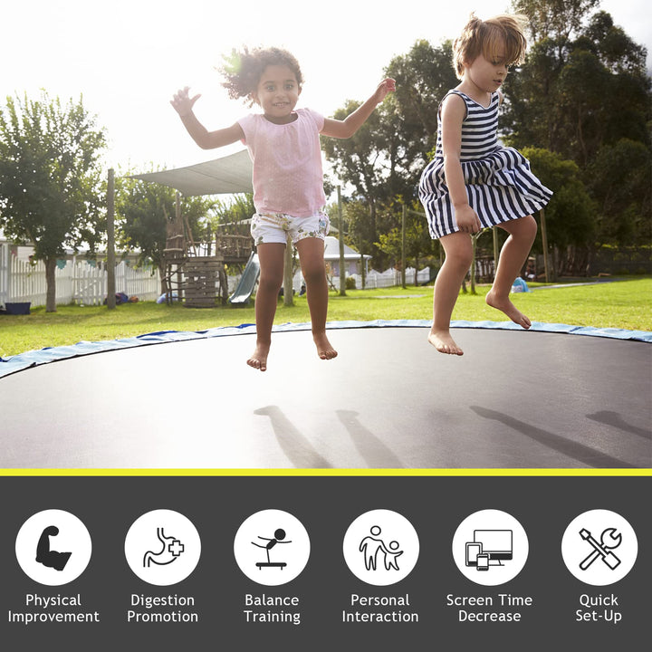 Replacement Trampoline Mat, High-Elastic PP Weather-Resistant Mat Fits 8 10 12 14 16ft Round Frame