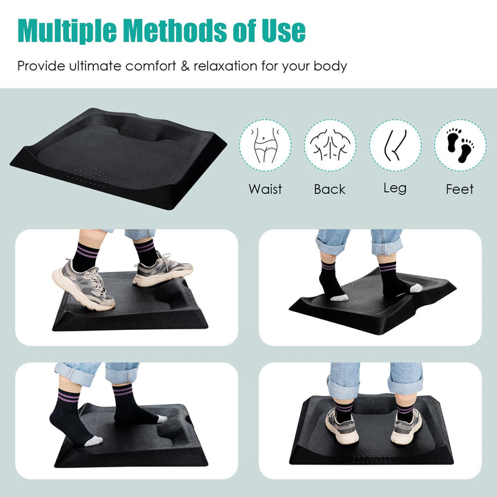 Giantex Anti Fatigue Mat, Standing Mat for Stand up Desk w/ Foot Massage Points Diverse Terrain &amp; Beveled Edges