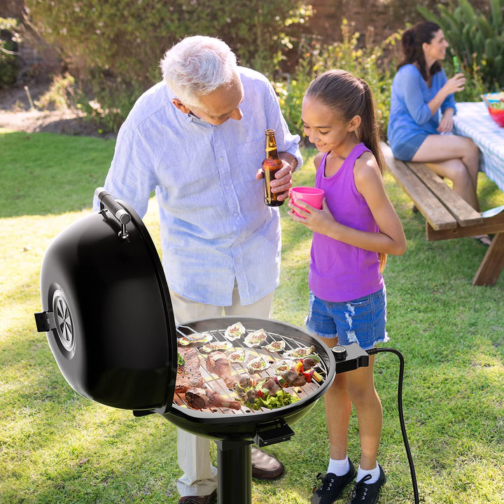 Giantex 1600W Portable Electric BBQ Grill with Removable Non-Stick Rack