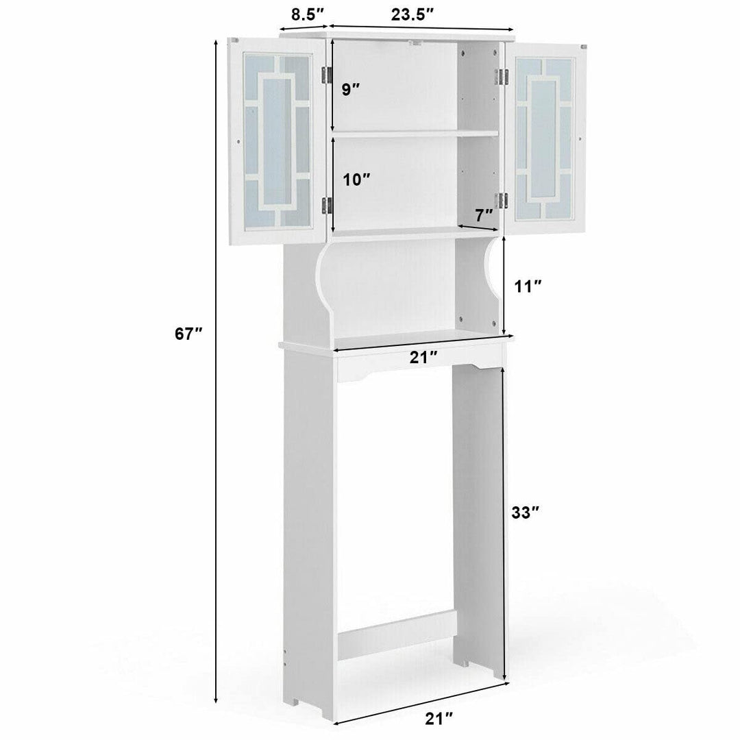 Giantex Over-The-Toilet Storage Spacesaver, Bathroom Organizer with Cabinet and Shelf