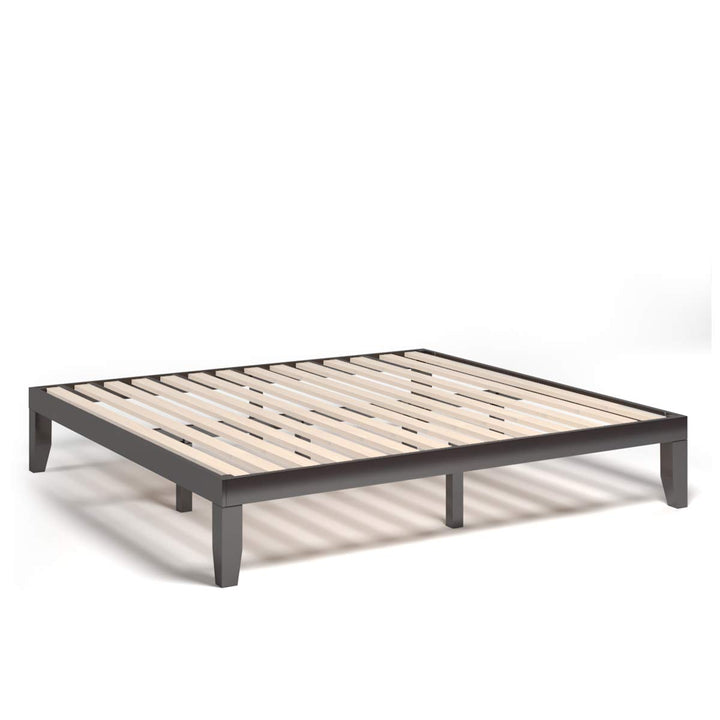King/Queen/Full/Twin Size No Box Spring Needed 14 Inch Solid Wood Platform Bed Frame