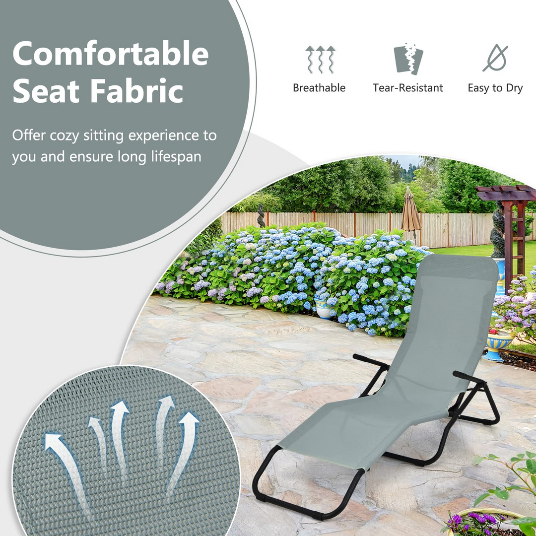 Lightweight and Portable Tanning Lounger for Deck (2, Green)