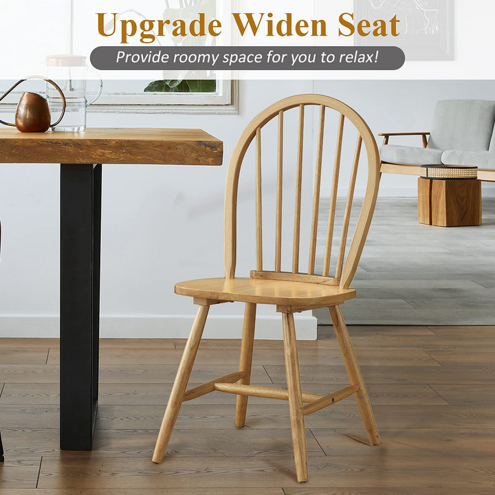 Set of 4 Windsor Chairs, Country Wood Chairs - Giantex