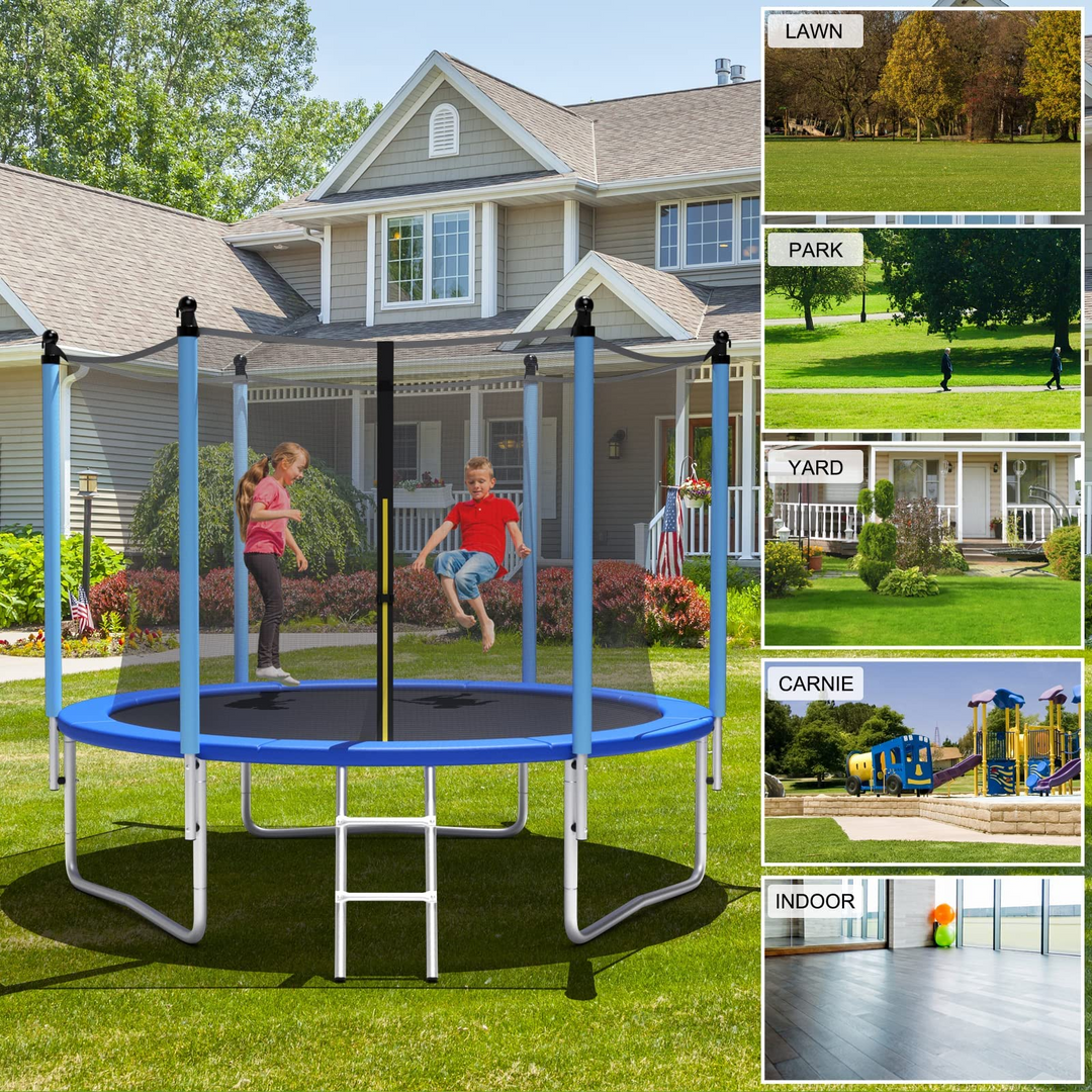Giantex 8Ft 10Ft 12Ft 14Ft 15Ft 16Ft ASTM Certified Approved Recreational Trampolines