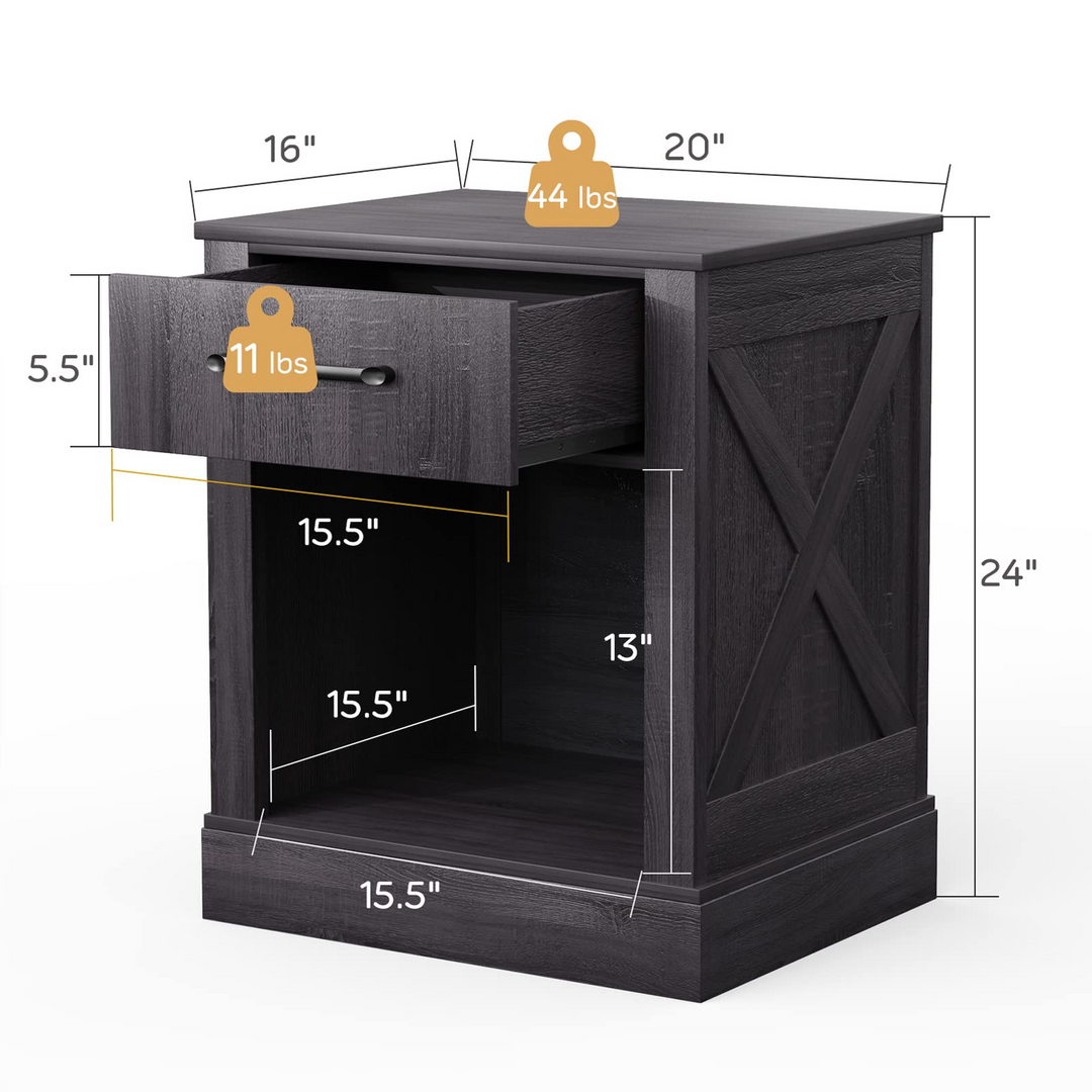 Wooden Sofa Side Table for Bedroom Office Study