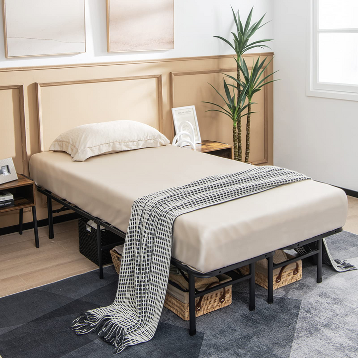 Giantex Twin/Full Size Portable Bed Frame Steel Platform Bed