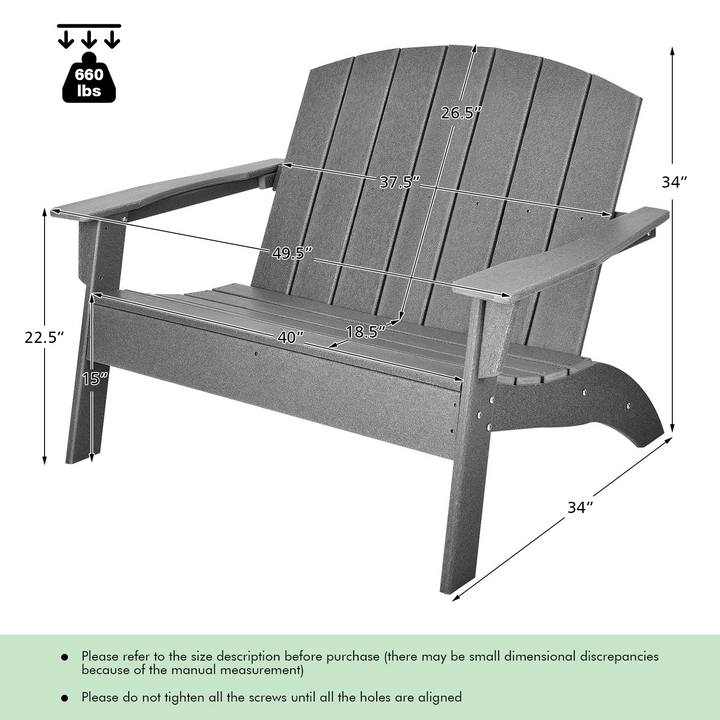 Giantex Adirondack Chair Outdoor Loveseat