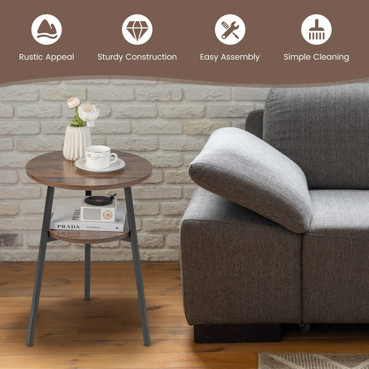 Giantex Round End Table Set