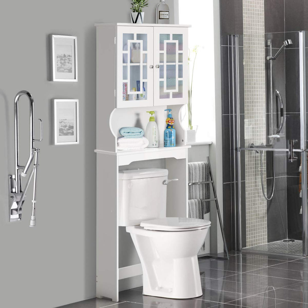 Giantex Over-The-Toilet Storage Spacesaver, Bathroom Organizer with Cabinet and Shelf
