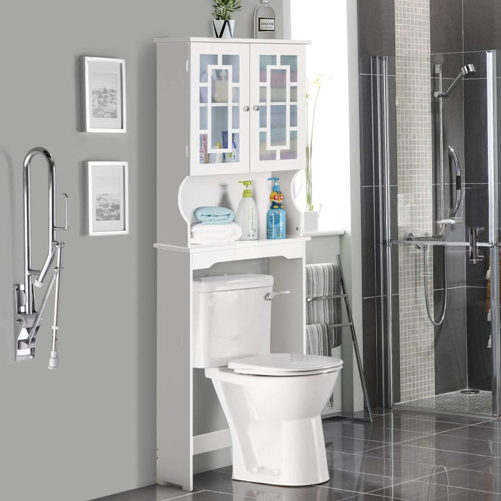 Giantex Over-The-Toilet Storage Spacesaver, Bathroom Organizer with Cabinet and Shelf