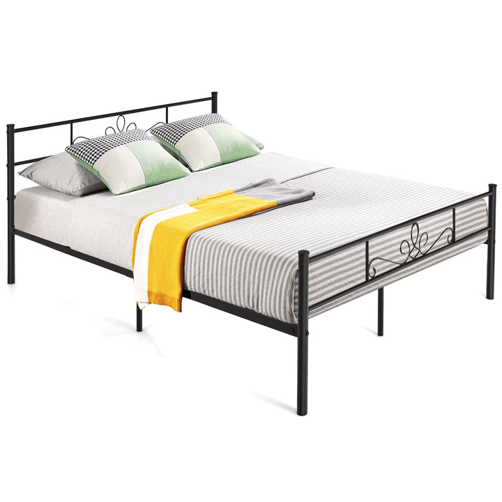 King/Queen/Full/Twin Size Mattress Foundation w/Heavy Duty Steel Slat Support, No Box Spring Needed