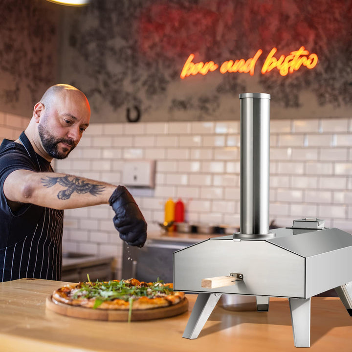 Giantex Outdoor Pizza Oven with 12&