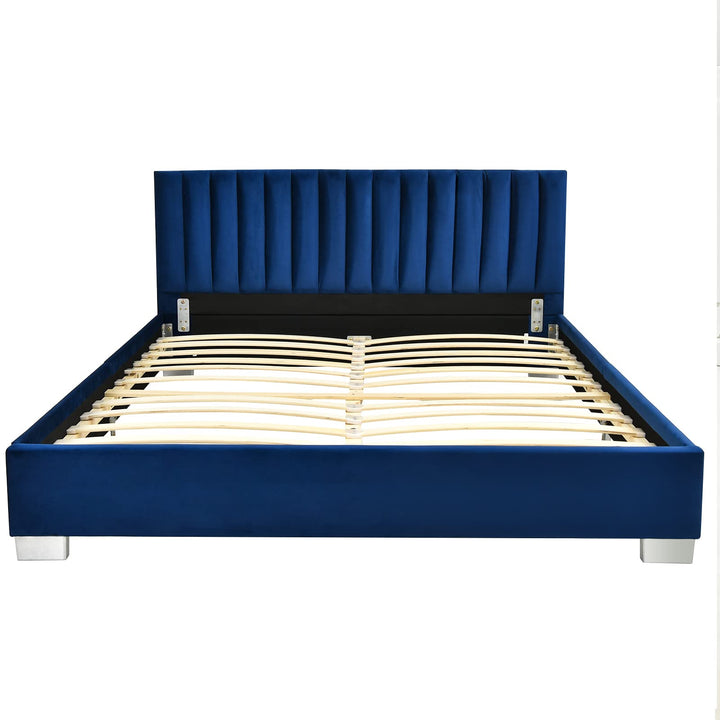 Giantex Upholstered Bed Frame, Full/Queen Size Modern Platform Bed
