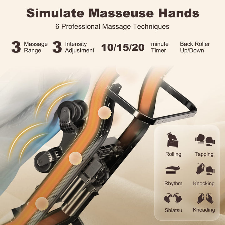 Giantex Full Body Massage Chair - Zero Gravity SL Track Electric Recliner with Reversible Footrest