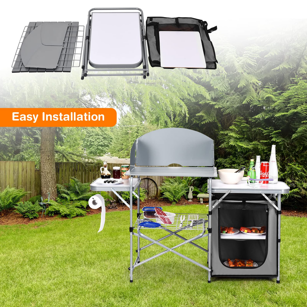 Giantex Folding Grill Table with 26&