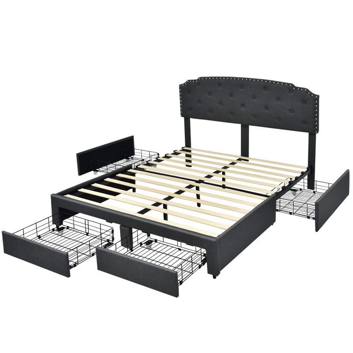 Giantex Queen/Full Upholstered Platform Bed Frame