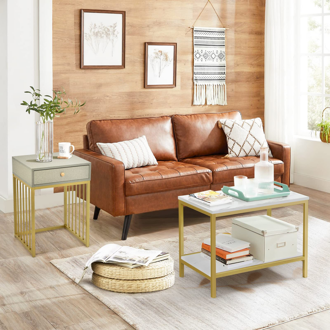 Giantex Nesting Coffee Table Set w/Drawer &amp; Shelf