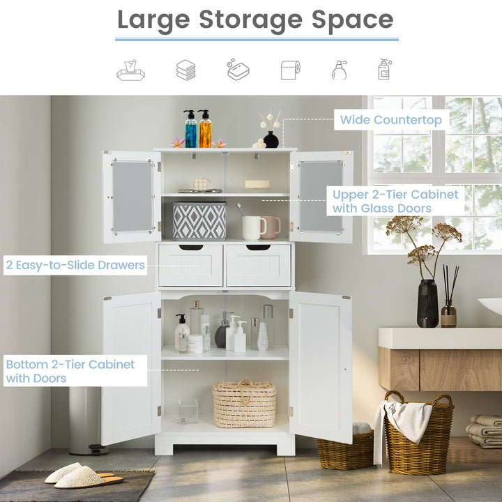  Freestanding Bathroom Cabinet - Giantex