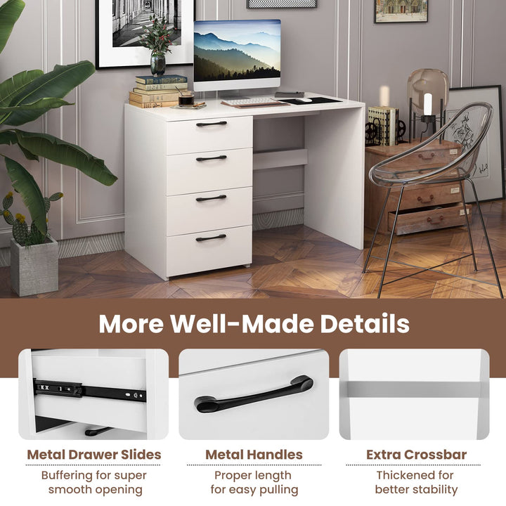 Giantex Computer Desk with 4 Large Drawers