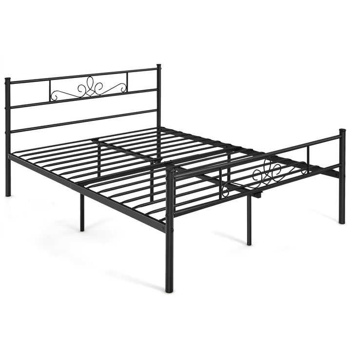 King/Queen/Full/Twin Size Mattress Foundation w/Heavy Duty Steel Slat Support, No Box Spring Needed