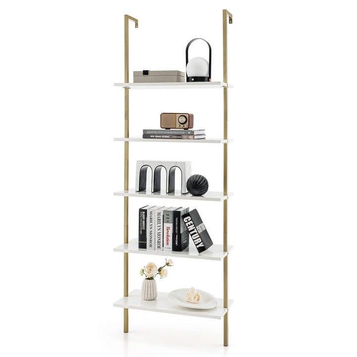 Giantex 5 Tier Modern Wall Mounted Bookshelf, 71&
