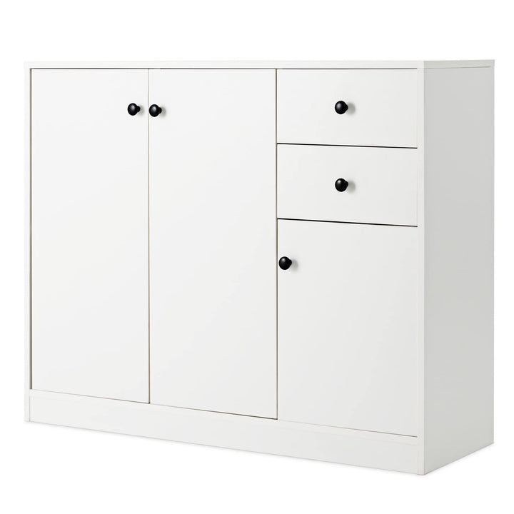 Giantex Buffet Cabinet with Storage - Kitchen Sideboard with 2 Drawers, 3-Door Large &amp; Small Cabinet