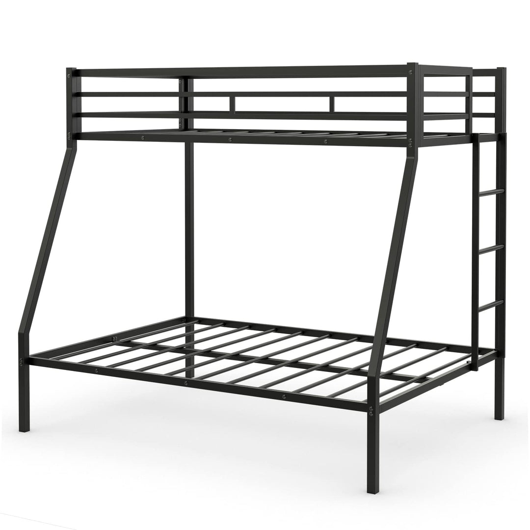 Giantex Metal Bunk Bed, Twin Over Full Size Bed w/ Removable Ladder &amp; Steel Slats Support